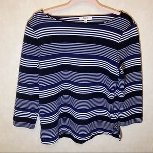 Madewell Blue, black, and white stripes. Size M.